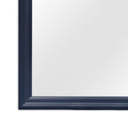 Blue Square Wood Framed Accent Mirror - 38-inch