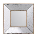 Square Wall Mounted Vintage Style Glass Frame Accent Mirror - 12-inch