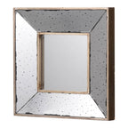 Square Wall Mounted Vintage Style Glass Frame Accent Mirror - 12-inch