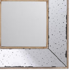 Square Wall Mounted Vintage Style Glass Frame Accent Mirror - 12-inch