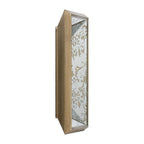 Silver Metal Framed Antiqued Glass Accent Mirror - 12-inch