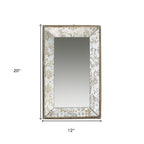 Silver Glass Framed Accent Mirror - 20-inch