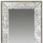 Silver Glass Framed Accent Mirror - 24-inch