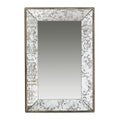 Silver Glass Framed Accent Mirror - 24-inch