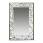Silver Glass Framed Accent Mirror - 24-inch