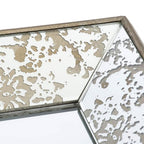 Silver Glass Framed Accent Mirror - 24-inch
