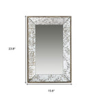 Silver Glass Framed Accent Mirror - 24-inch