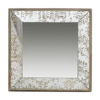 Square Vintage Style Wall Mounted Accent Mirror - 15-inch