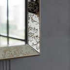 Square Vintage Style Wall Mounted Accent Mirror - 15-inch