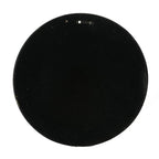 Dark Brown Distressed Wood Round Framed Accent Mirror - 24-inch