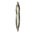 Silver Solid Wood Abstract Framed Accent Mirror - 24-inch