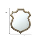 Silver Solid Wood Abstract Framed Accent Mirror - 24-inch