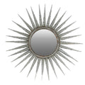Silver Metal Sunburst Framed Accent Mirror - 30-inch