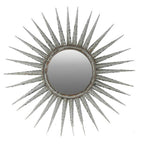 Silver Metal Sunburst Framed Accent Mirror - 30-inch