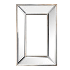 Silver Beveled Glass Framed Accent Mirror - 18-inch