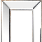Silver Beveled Glass Framed Accent Mirror - 18-inch