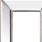 Silver Beveled Glass Framed Accent Mirror - 18-inch