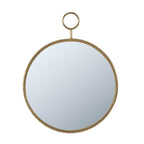 Gold Round Iron Framed Accent Mirror - 28-inch