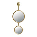 Gold Round Iron Framed Accent Mirror - 29-inch