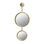 Gold Round Iron Framed Accent Mirror - 29-inch