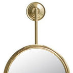 Gold Round Iron Framed Accent Mirror - 29-inch