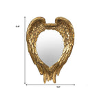 Gold Heart Resin Framed Accent Mirror - 22-inch