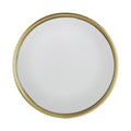 Gold Round Iron Textured Framed Accent Mirror - 15-inch