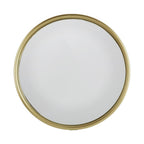 Gold Round Iron Textured Framed Accent Mirror - 15-inch