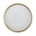 Gold Round Iron Textured Framed Accent Mirror - 10-inch