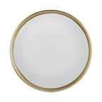 Gold Round Iron Textured Framed Accent Mirror - 10-inch