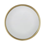 Gold Round Iron Textured Framed Accent Mirror - 10-inch