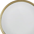 Gold Round Iron Textured Framed Accent Mirror - 10-inch
