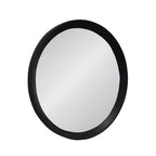 Black Round Wood Framed Accent Mirror - 20-inch