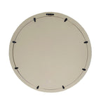 Cream Round Wood Framed Accent Mirror - 20-inch