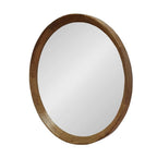Natural Round Wood Framed Accent Mirror - 20-inch