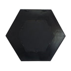 Black Hexagon Wood Framed Accent Mirror - 19-inch