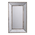 Silver Framed Antiqued Accent Mirror - 24-inch