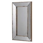 Silver Framed Antiqued Accent Mirror - 24-inch