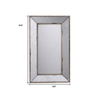 Silver Framed Antiqued Accent Mirror - 24-inch