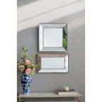 Silver Framed Antiqued Accent Mirror - 20-inch