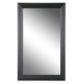 Black Beveled Lines Framed Accent Mirror - 26-inch