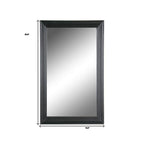 Black Beveled Lines Framed Accent Mirror - 26-inch