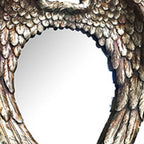 Antiqued Gold Heart Resin Framed Accent Mirror - 22-inch