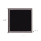 Black Square Glass Outdoor Side Table - 18-inch