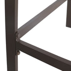 Set of Two 28 Brown Aluminum Outdoor Counter Height Bar Chairs
