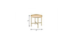 Gold and Oak Manufactured Wood and Metal Round End Table - 22-inch