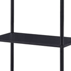 Black Metal and Wood Four Tier Etagere Bookcase - 44-inch