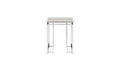 Chrome and Natural Oak Manufactured Wood and Metal Square End Table - 24-inch
