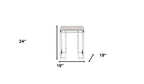 Chrome and Natural Oak Manufactured Wood and Metal Square End Table - 24-inch