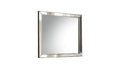 Platinum Wood Framed Mounted Dresser Mirror - 32-inch